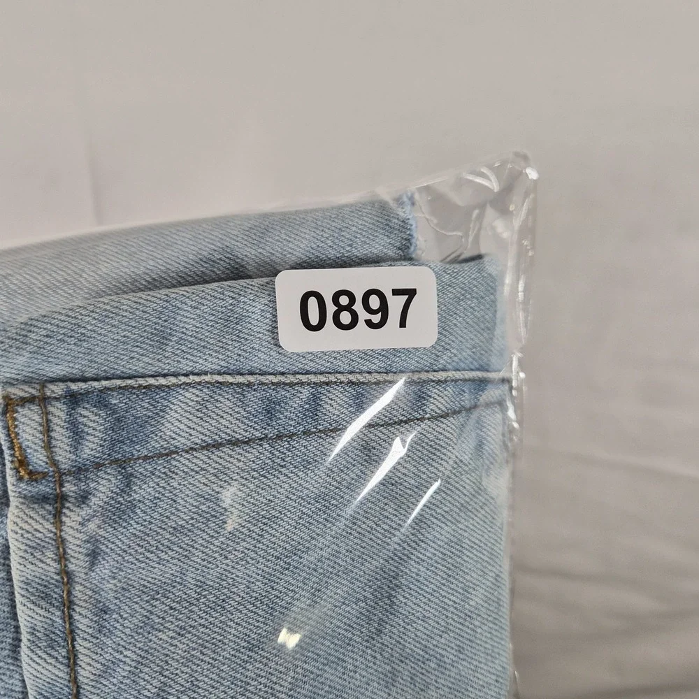 Empyre Denim Jorts Shorts Mens 27 Light Wash Baggy Y2K Skater Streetwear Raw Hem